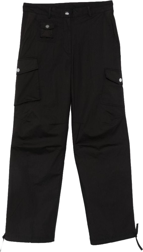Ganni Trousers Nero Zwart