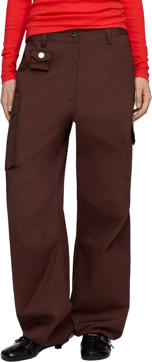 Ganni Trousers Brown Bruin