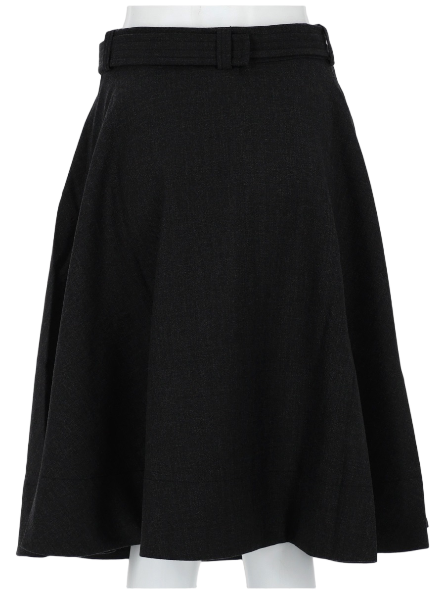 Ganni Recycled Polyester Wrap Buckle Mini Skirt Zwart