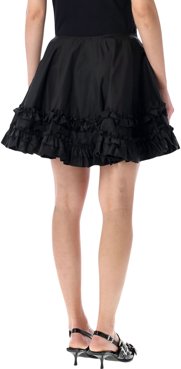 Ganni Mini Skirt Duchesse Nero Zwart
