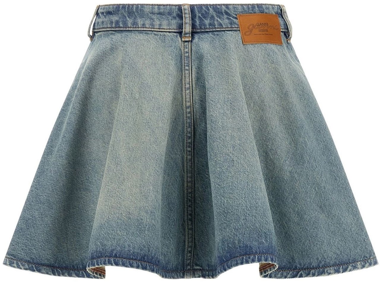 Ganni Skirts Mid Blue Vintage Blauw