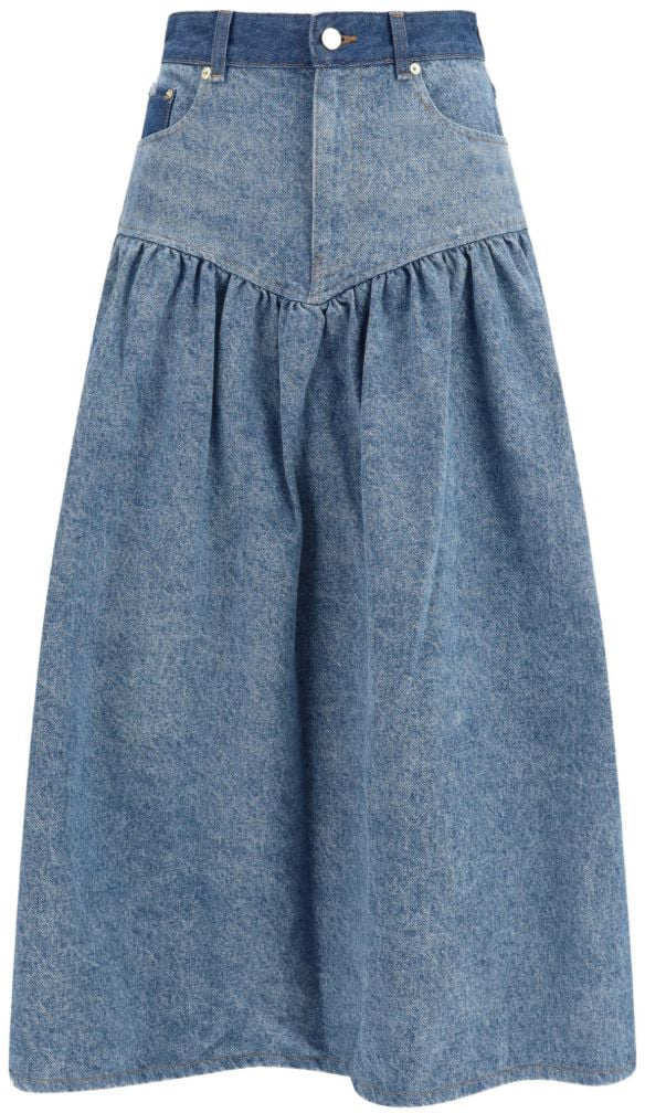 Ganni Skirts Navy Blauw