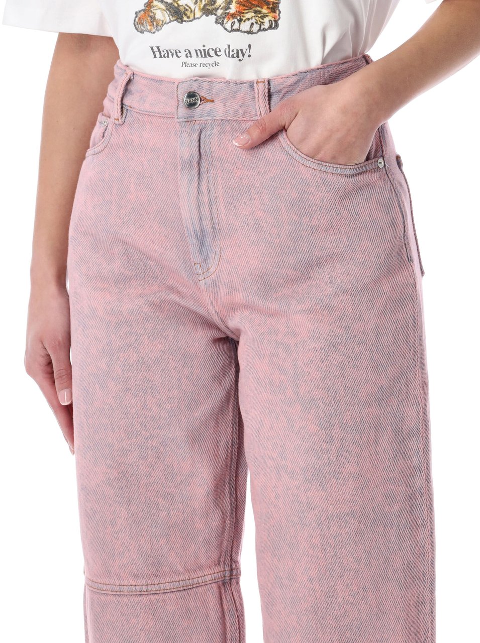 Ganni Suiting Mini Dress Cameo Pink Roze