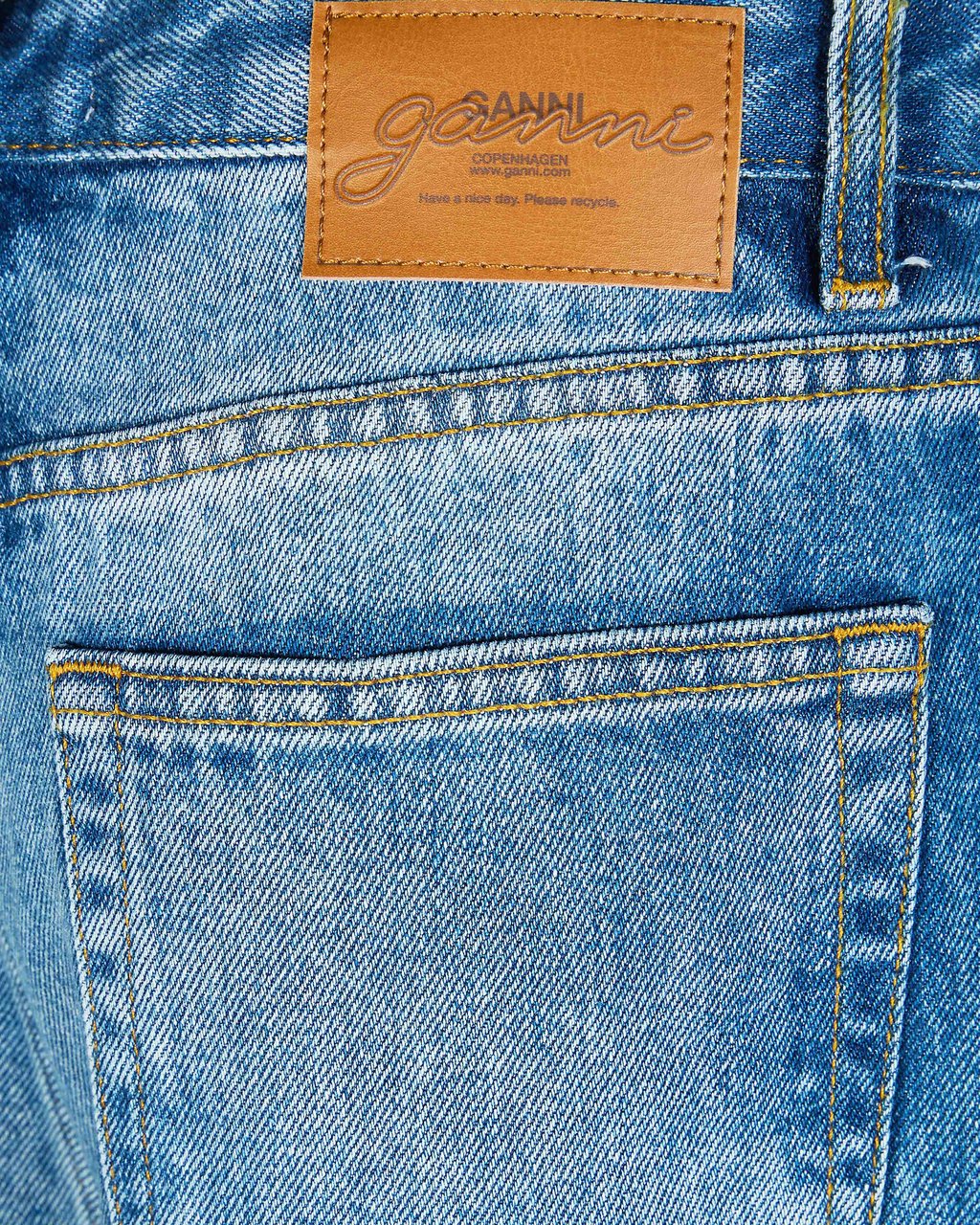 Ganni Jeans Tint Wash Blauw