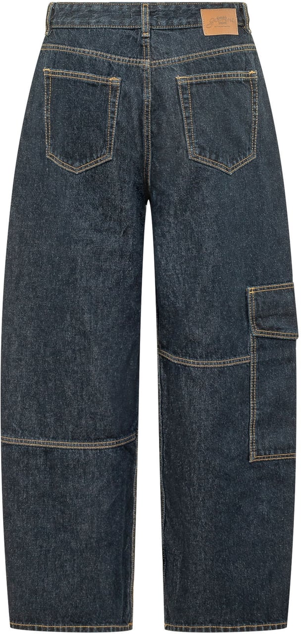 Ganni Audri Pantaloni Denim con Tasche Navy