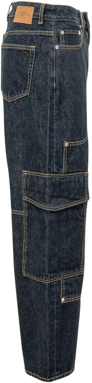 Ganni Audri Pantaloni Denim con Tasche Navy