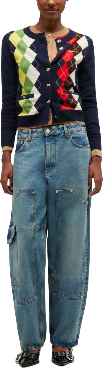 Ganni Jeans Navy Blauw
