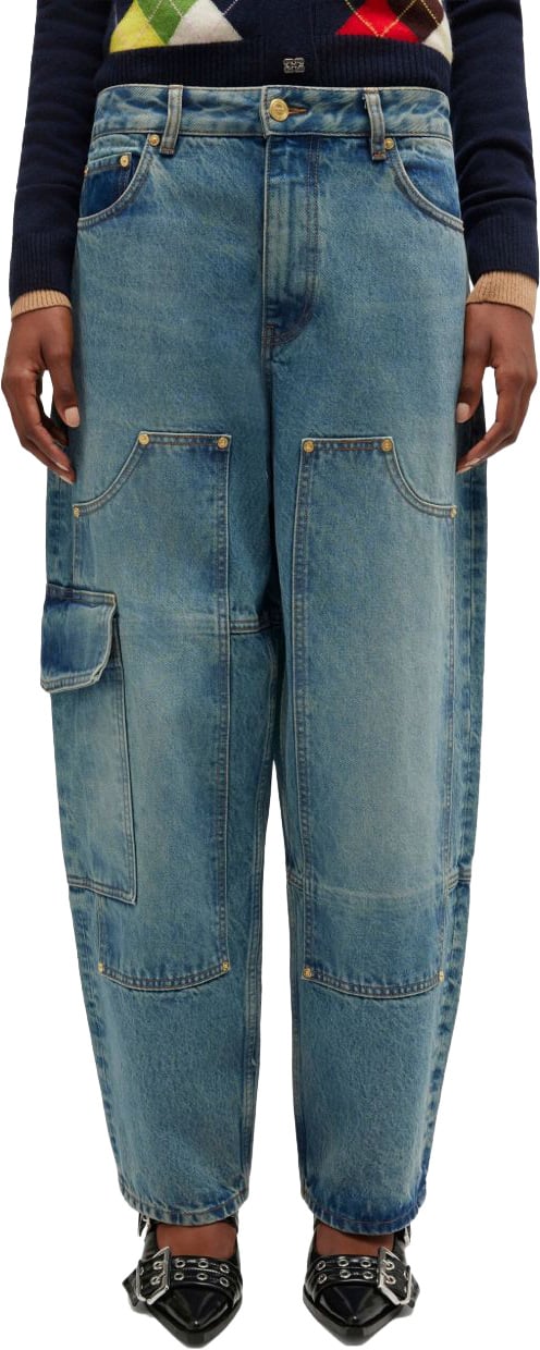 Ganni Jeans Navy Blauw