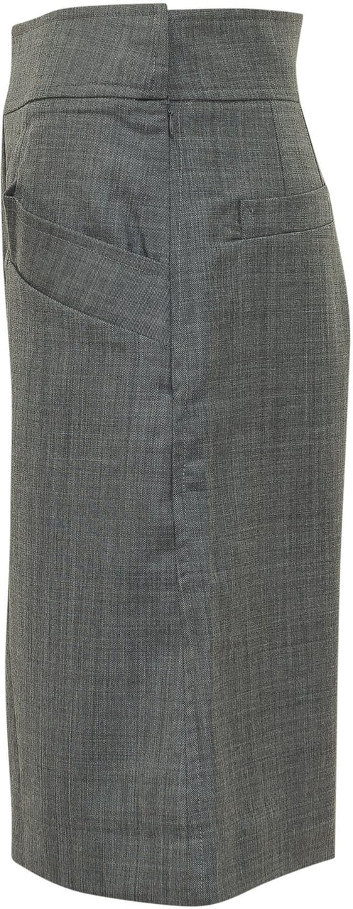 Ganni Bermuda con Tasche Laterali e Taglio Ampio Donkergrijs