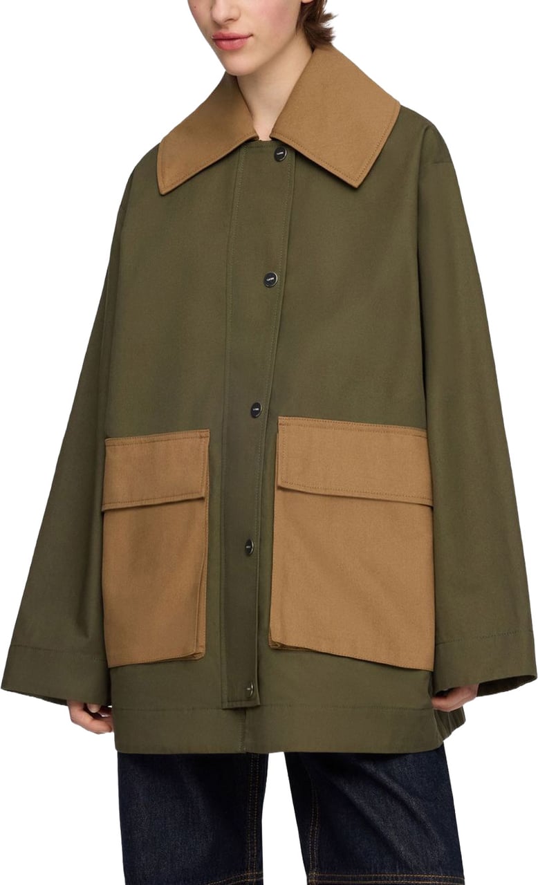 Ganni Jackets Army Green Donkergroen