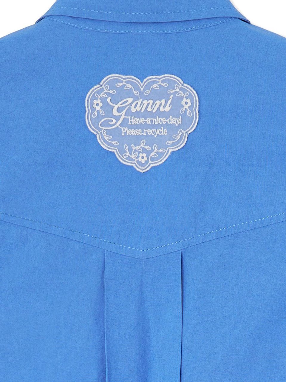Ganni Shirts Light Blue Blauw