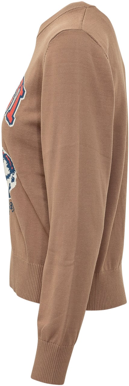 Ganni Maglia con Ciliegie Beige