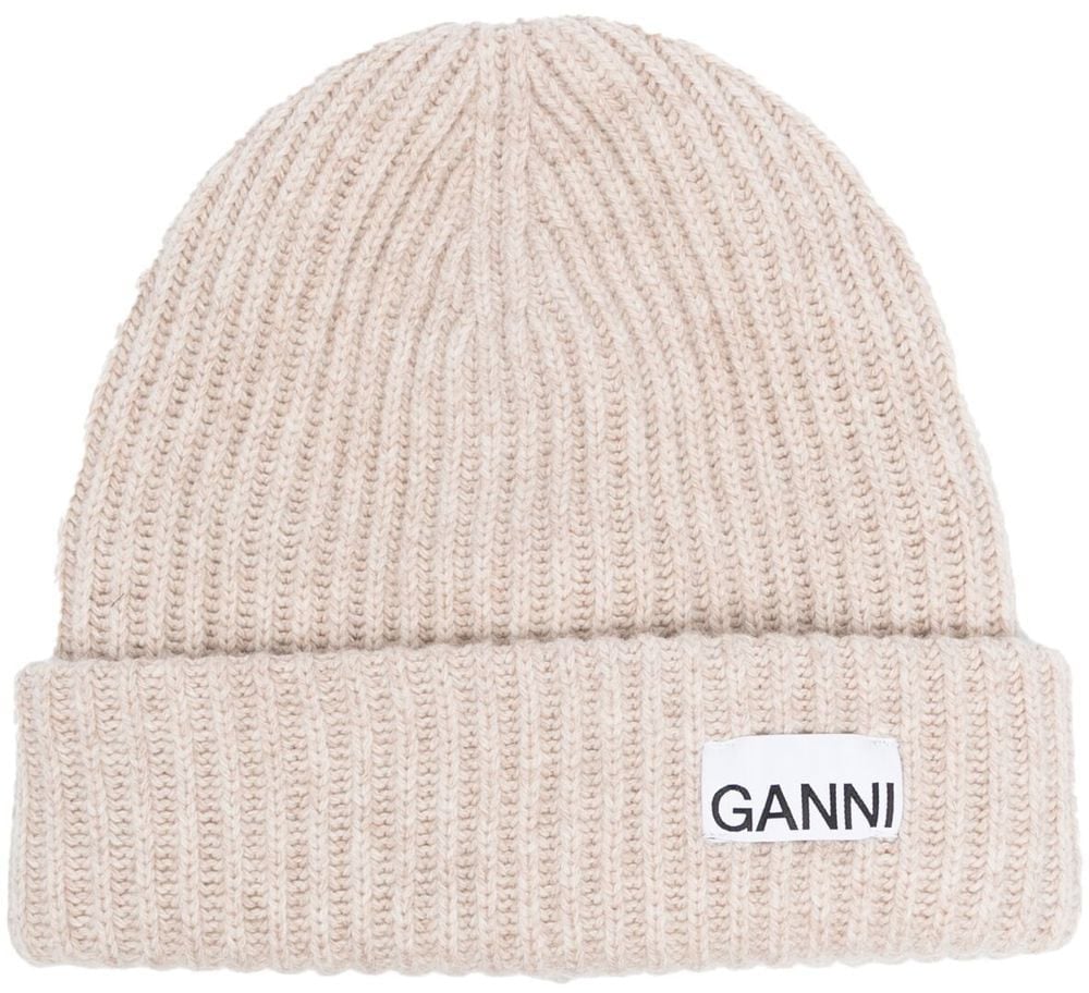 Ganni Hats Beige Beige