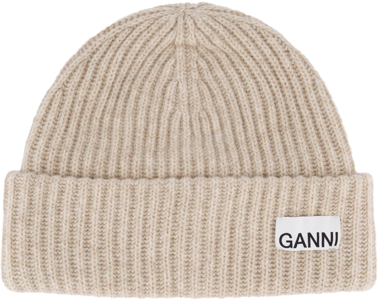 Ganni Dames Ganni Beanie Beige Beige