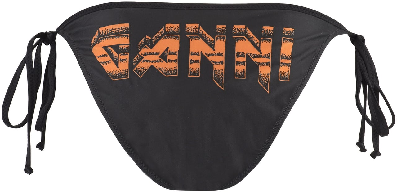 Ganni Tie side bikini hipster Zwart