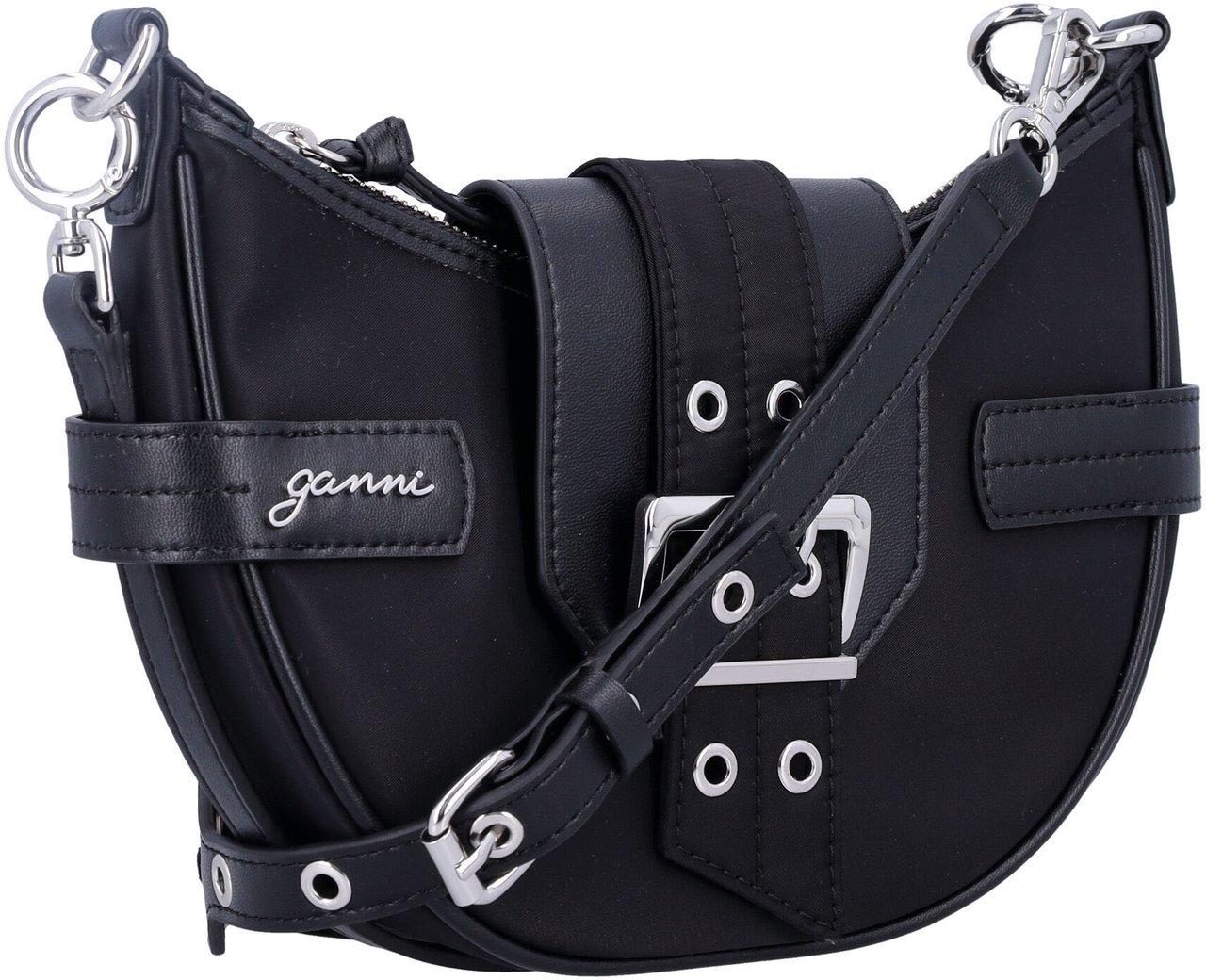 Ganni Bucky Bag Nero Zwart