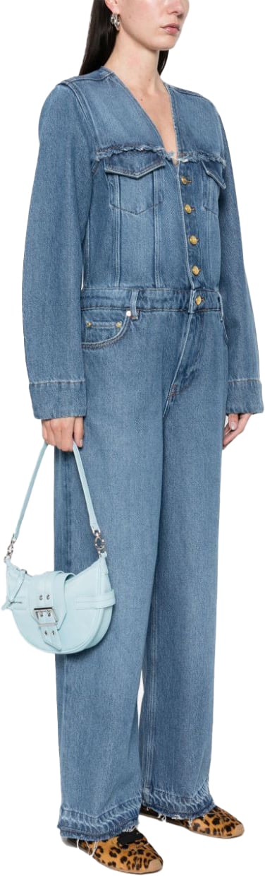 Ganni Bags Clear Blue Blauw