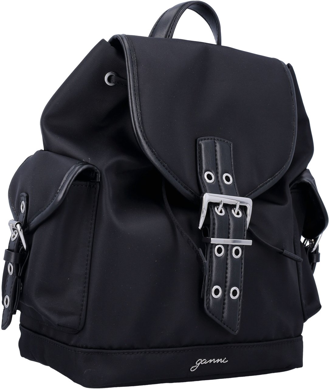 Ganni Bucky Backpack Small Nero Zwart