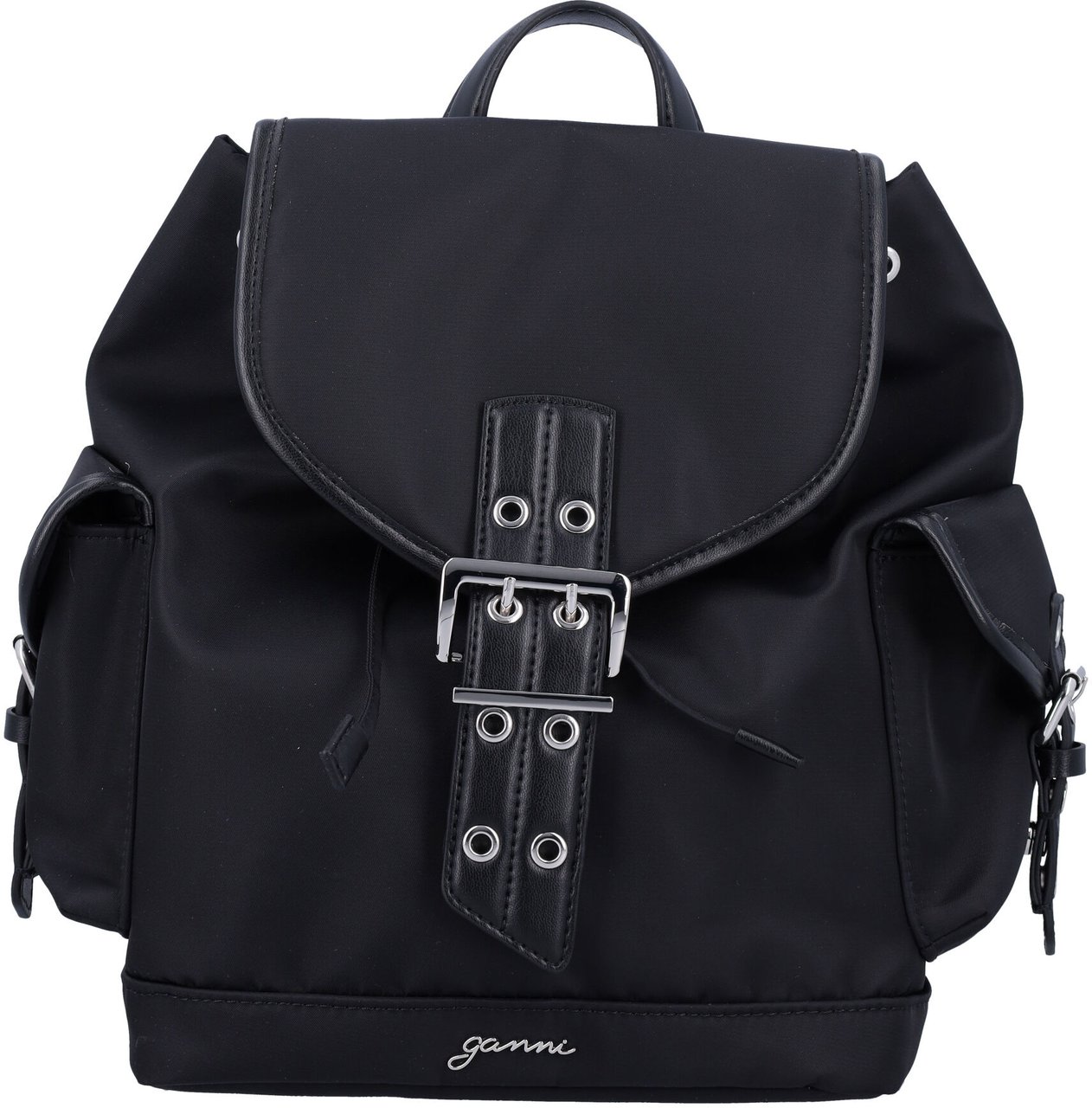 Ganni Bucky Backpack Small Nero Zwart