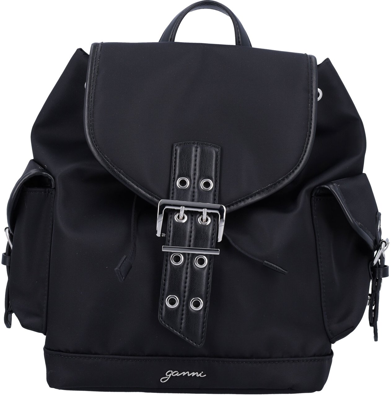 Ganni Small Bucky nylon backpack Zwart