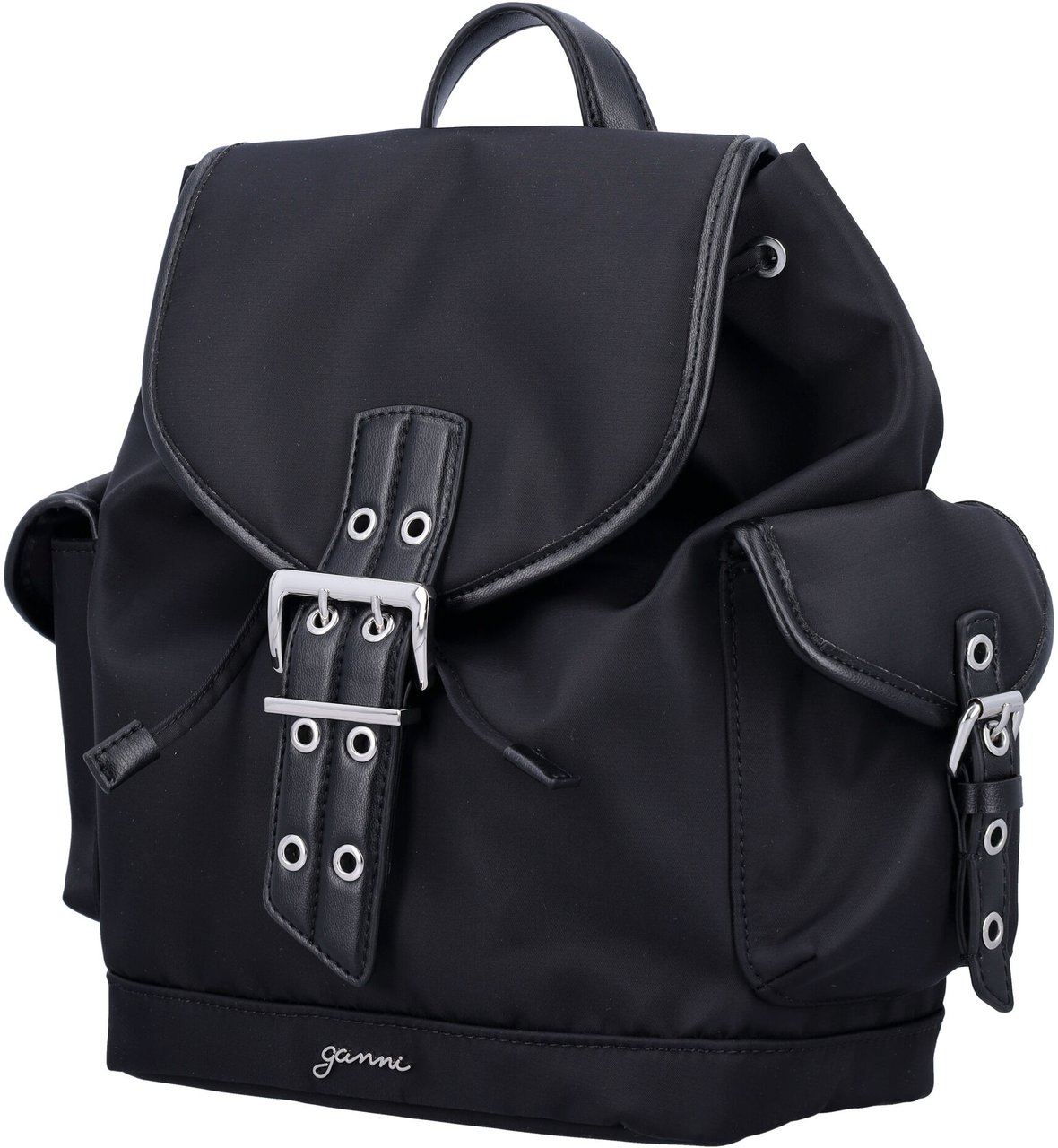 Ganni Small Bucky nylon backpack Zwart
