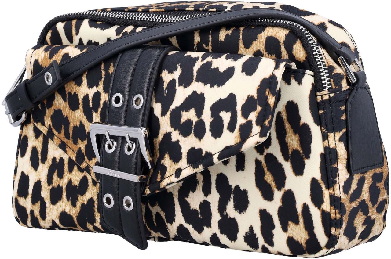 Ganni Bucky camera bag Dierenprint