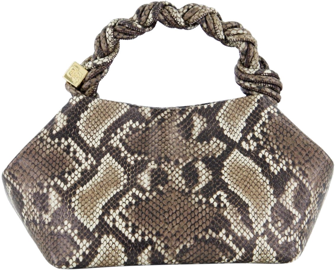 Ganni Dames Bou Bag Small Snake Wit