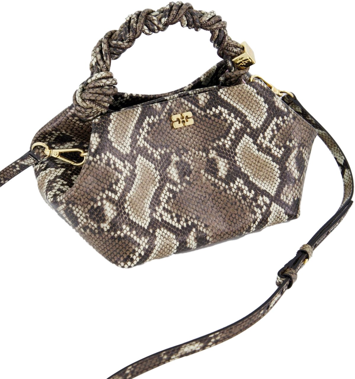 Ganni Dames Bou Bag Small Snake Wit