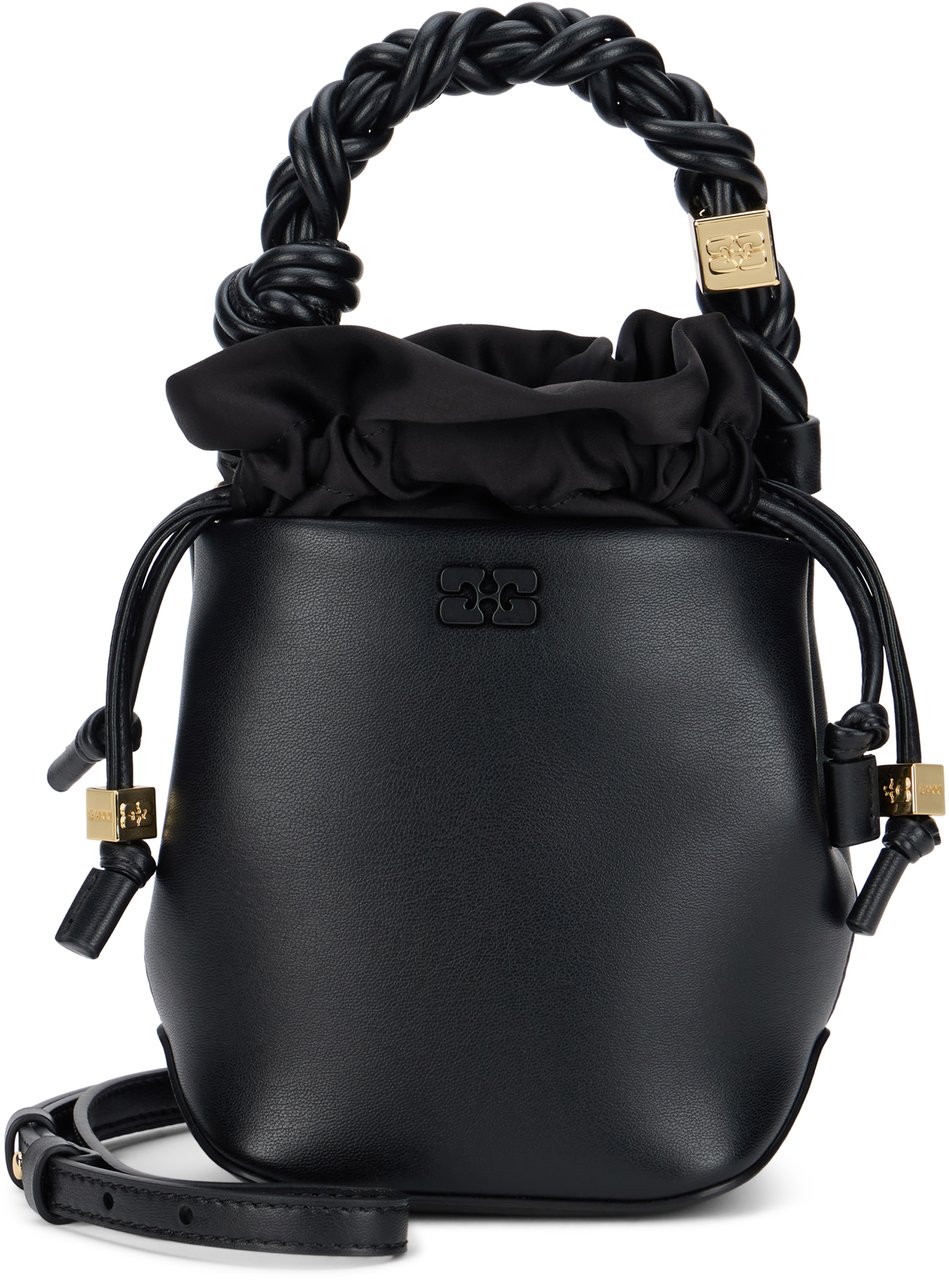 Ganni Bucket bag Bou mini Zwart