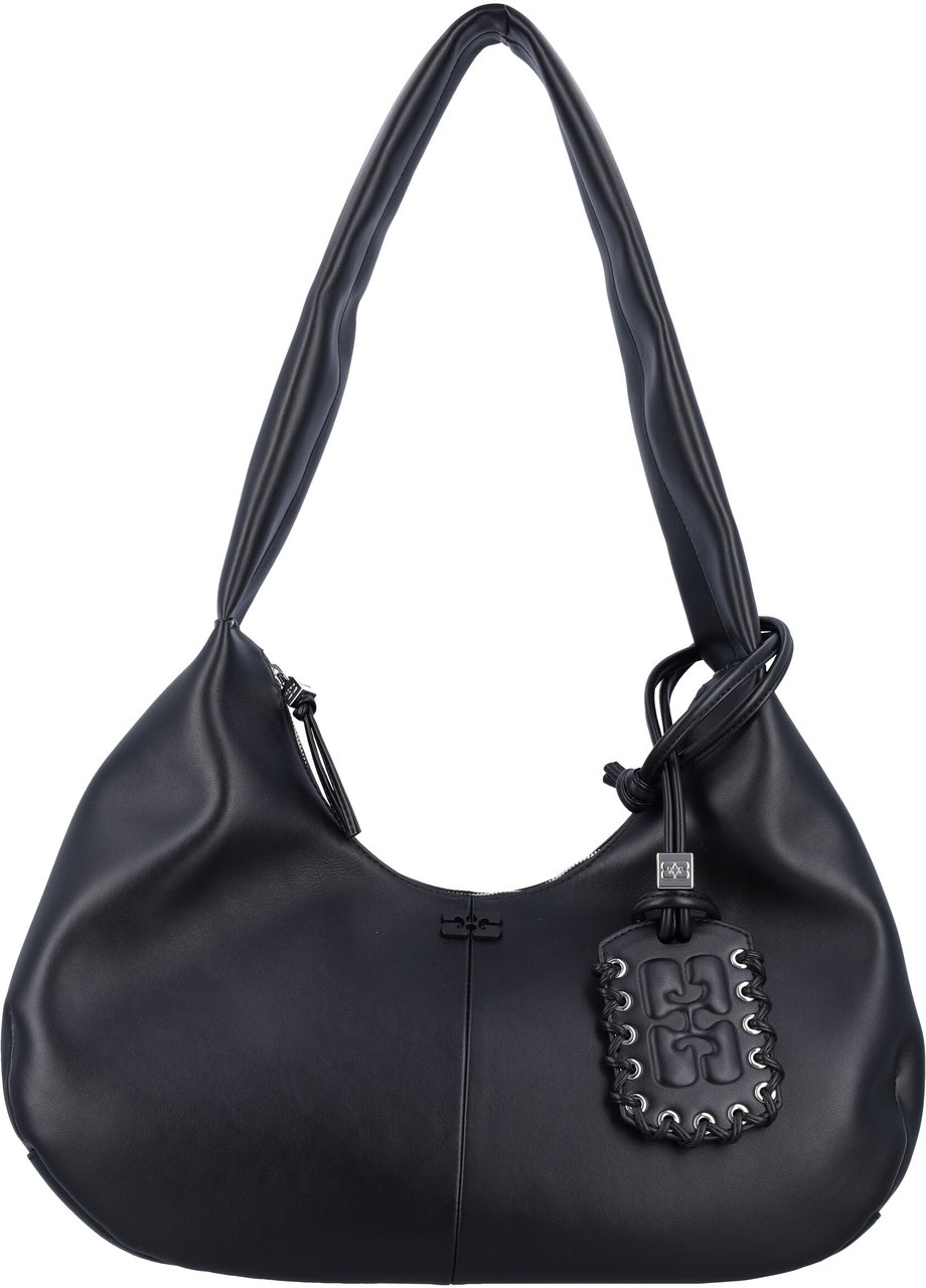 Ganni Medium Hobo bag Zwart