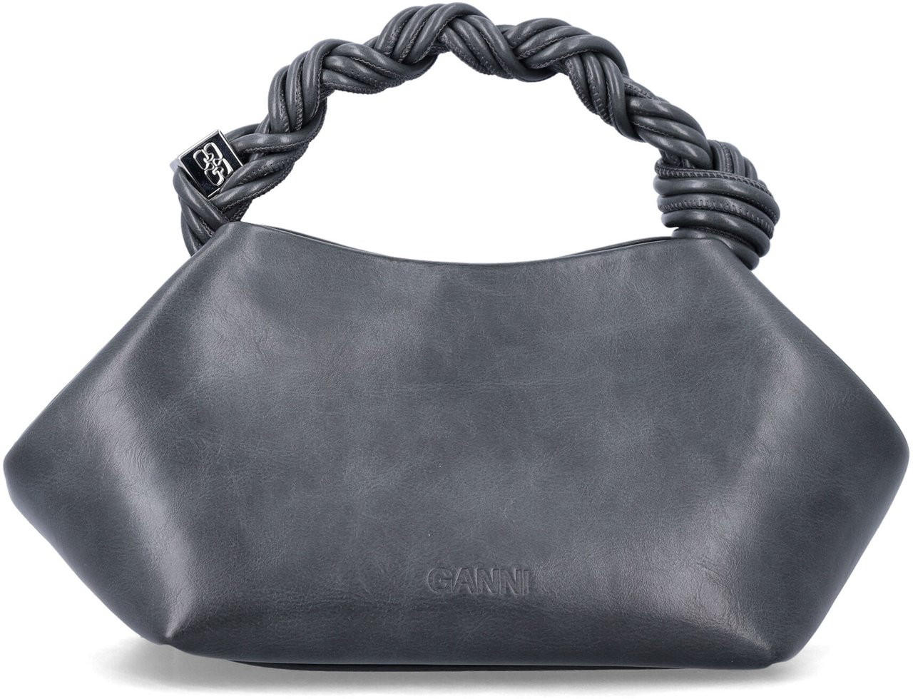 Ganni Bou Bag Small Stel Grey Grijs