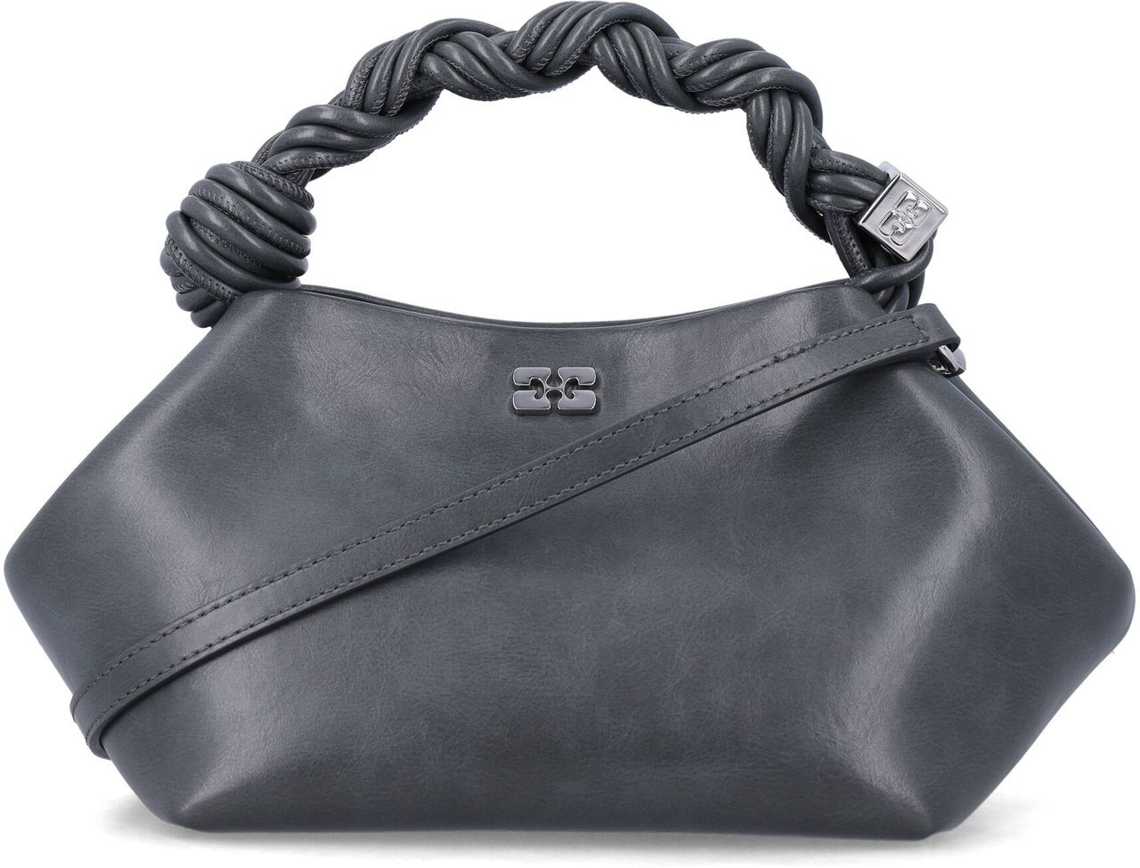 Ganni Bou Bag Small Stel Grey Grijs