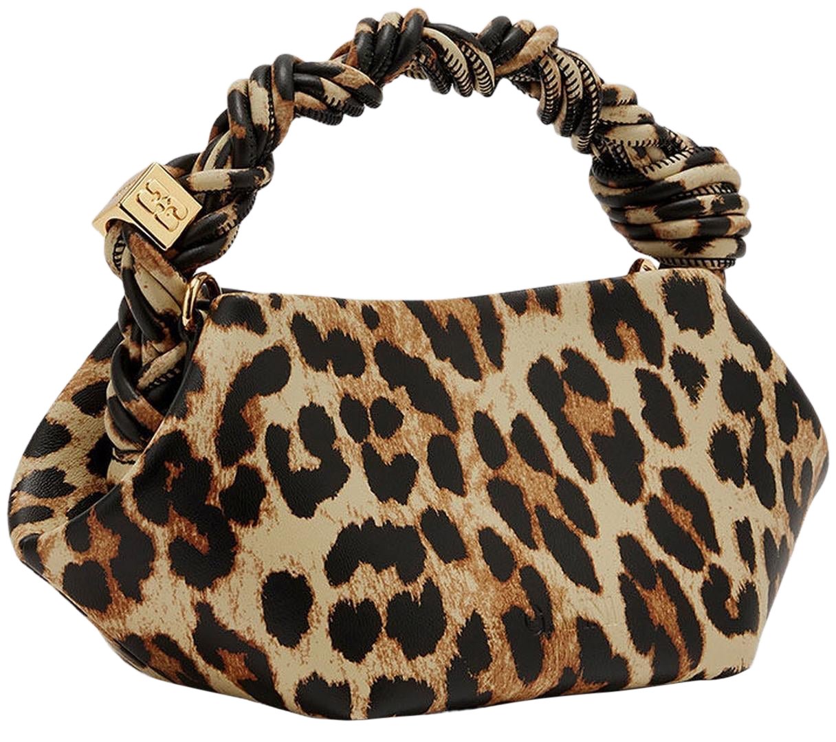 Ganni Dames Apo-G Bag Mini Top Handle Box Bruin