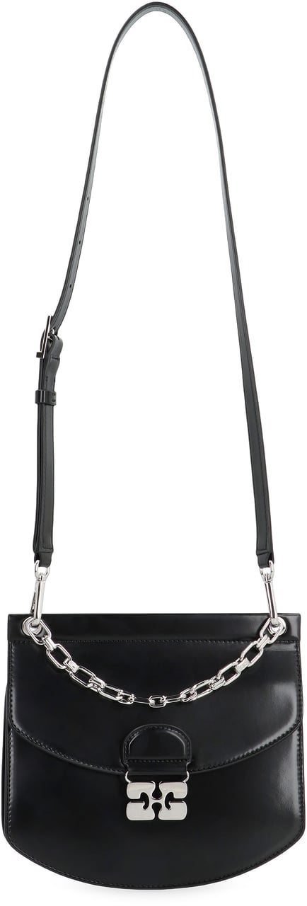 Ganni Apo-G crossbody bag Zwart