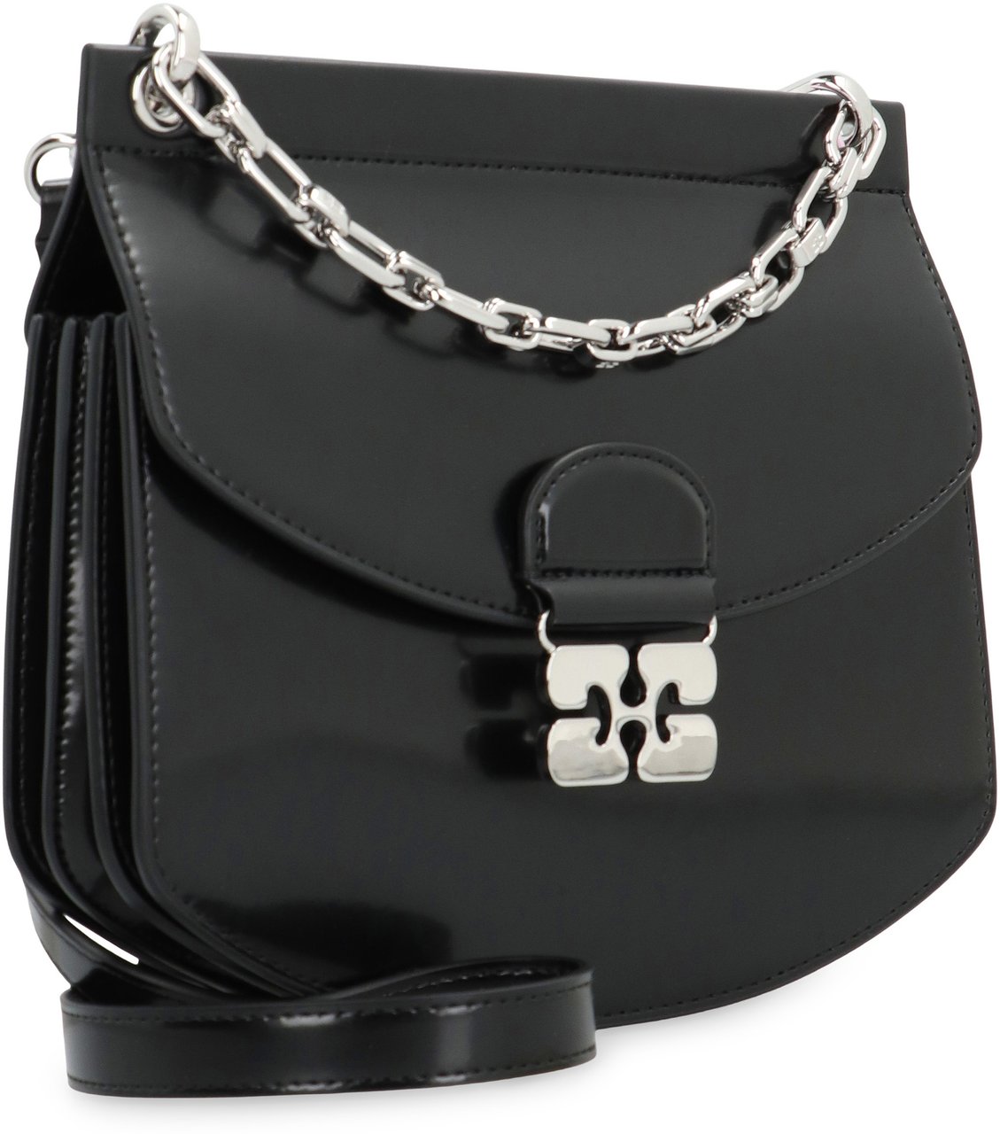 Ganni Apo-G crossbody bag Zwart