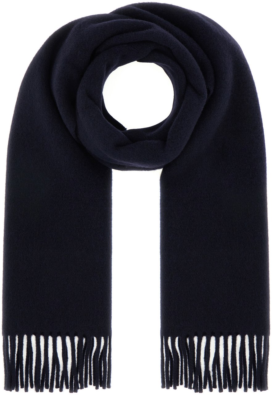 Ganni Ganni Midnight blue wool scarf Blauw