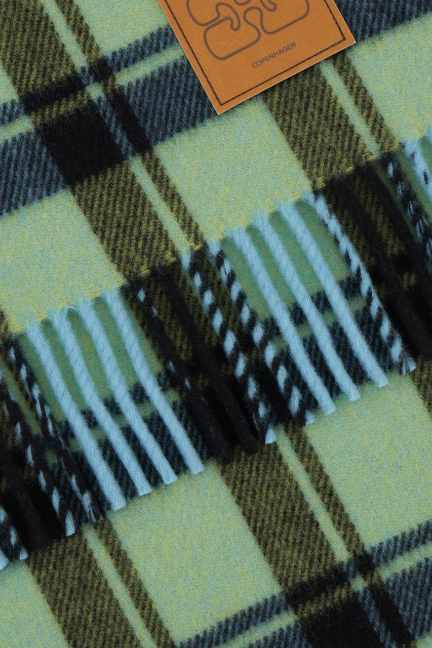 Ganni Ganni Embroidered wool scarf Divers