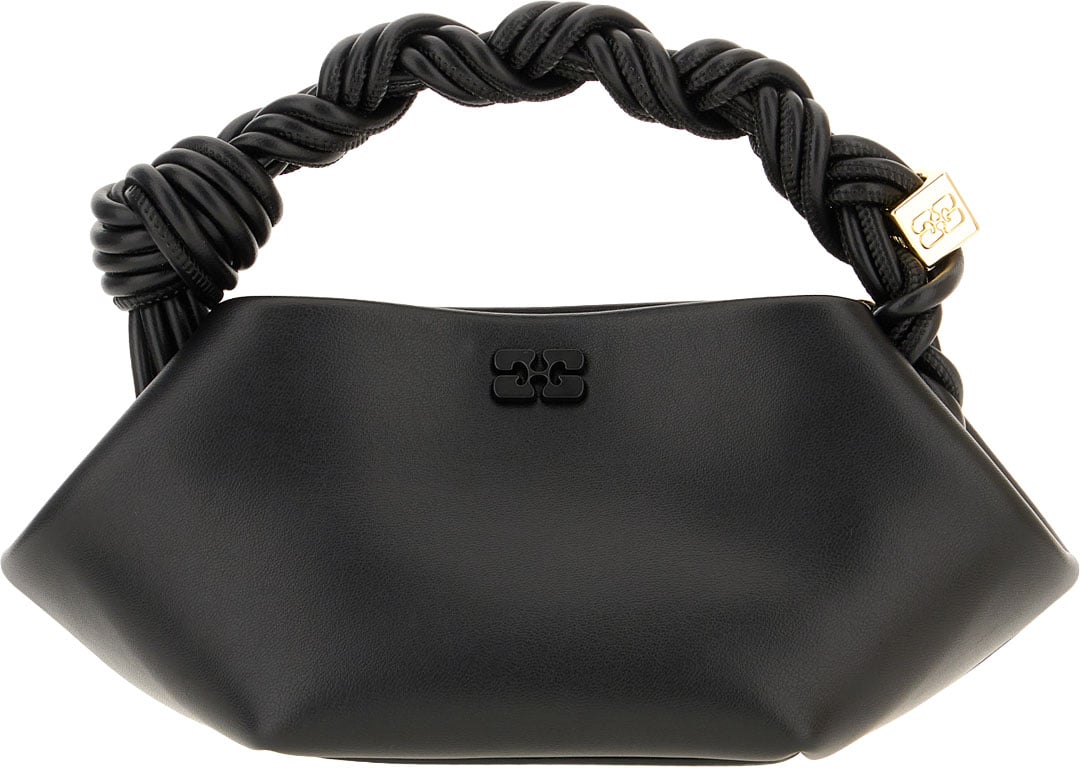 Ganni Black synthetic leather mini Bou handbag Zwart