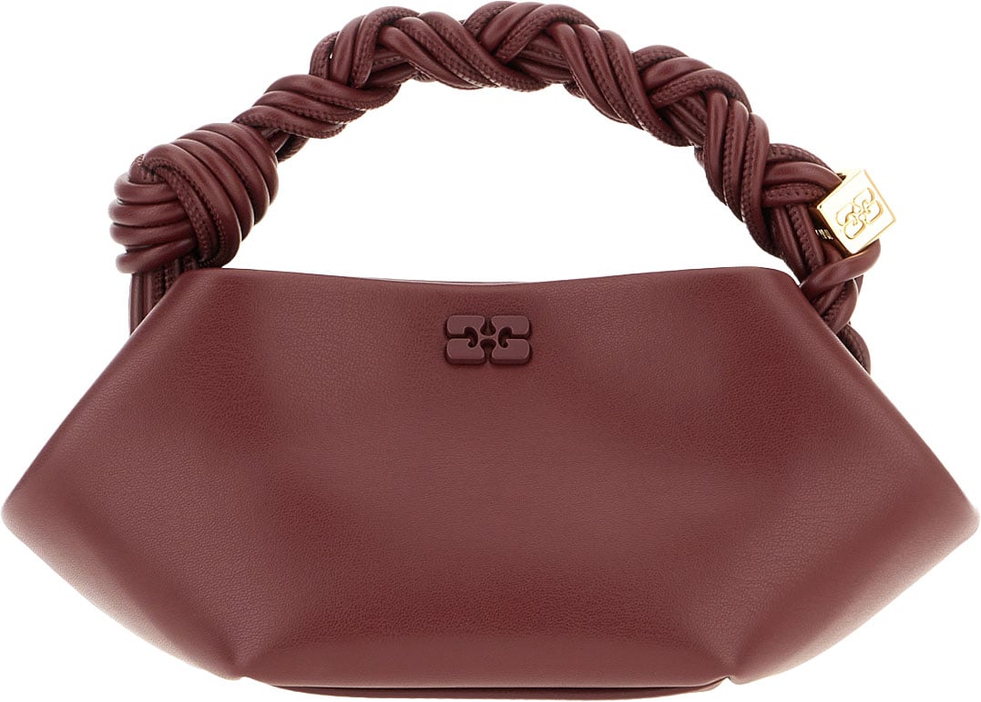 Ganni Burgundy synthetic leather mini Bou handbag Rood