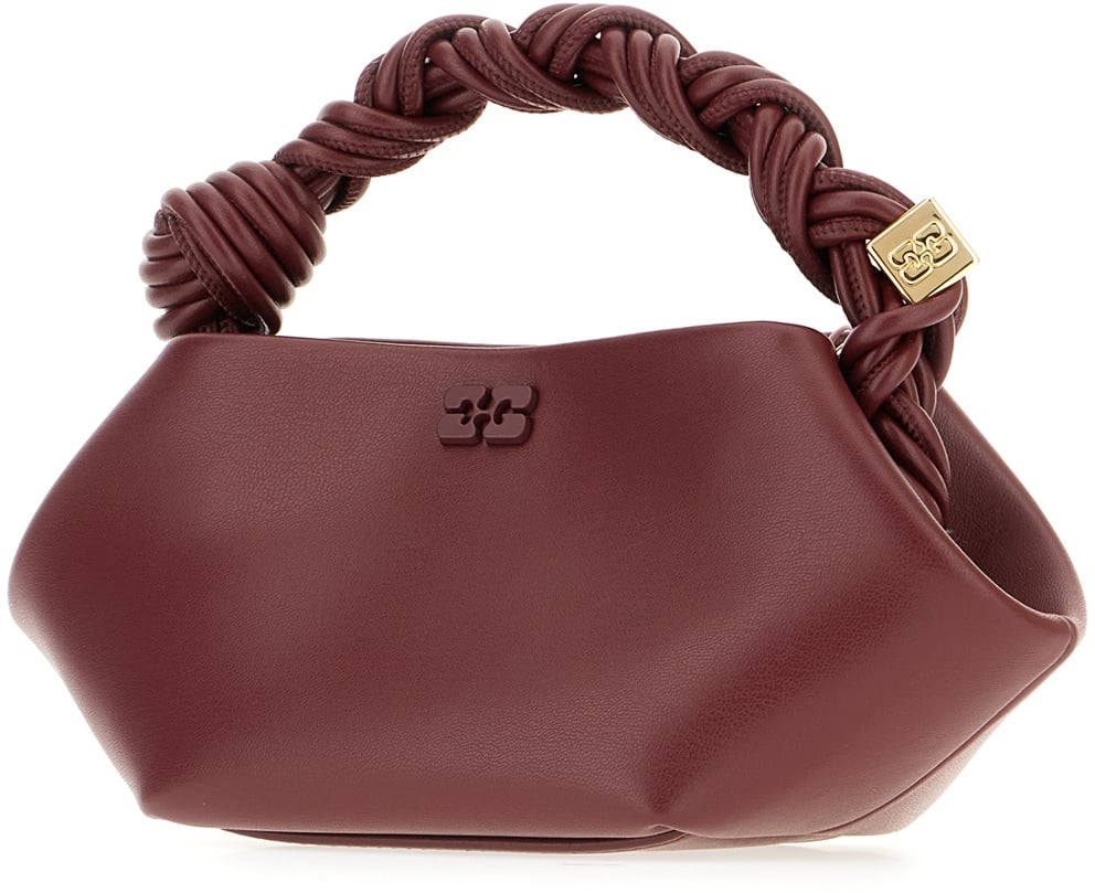 Ganni Burgundy synthetic leather mini Bou handbag Rood