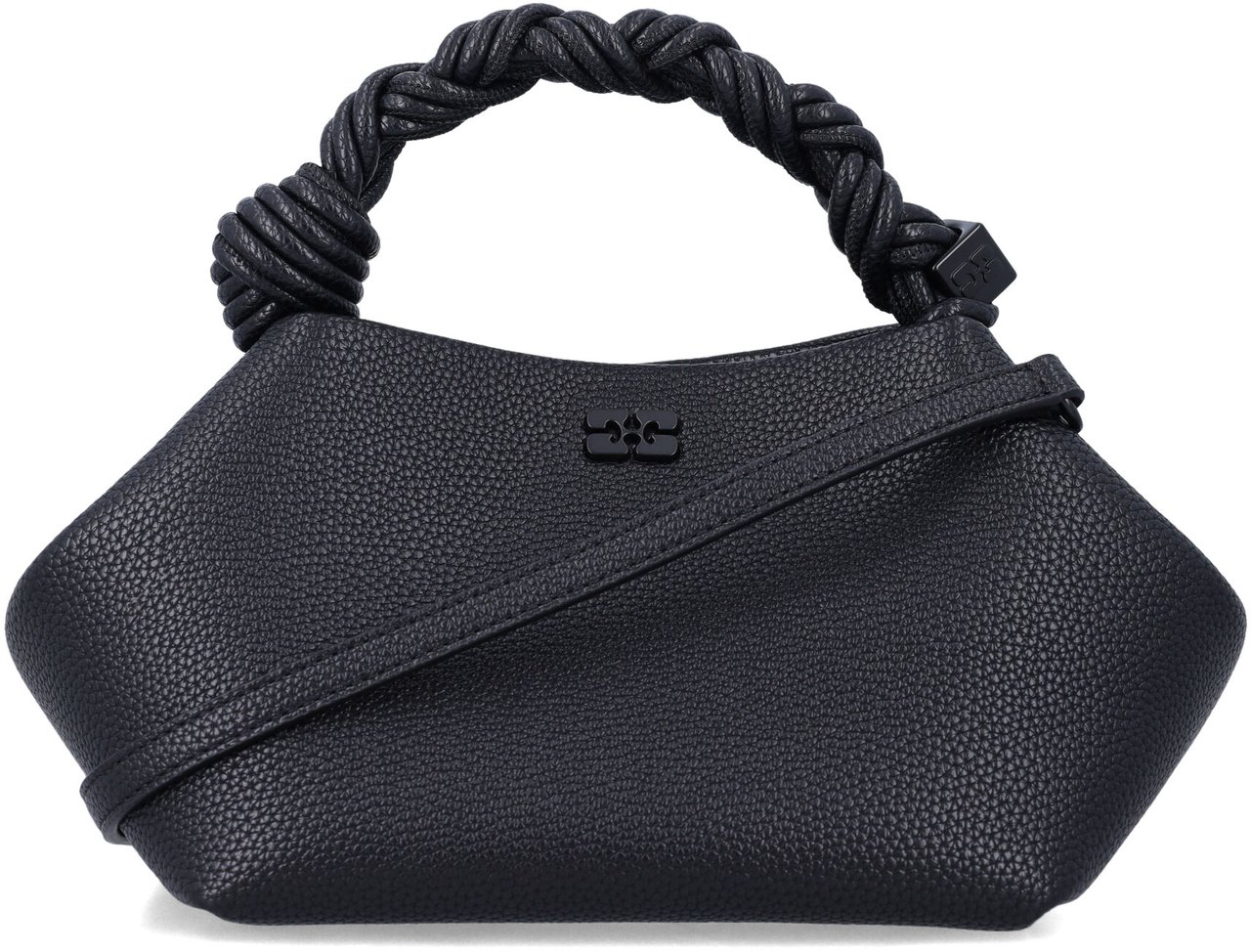 Ganni Bou Small Grained Nero Zwart