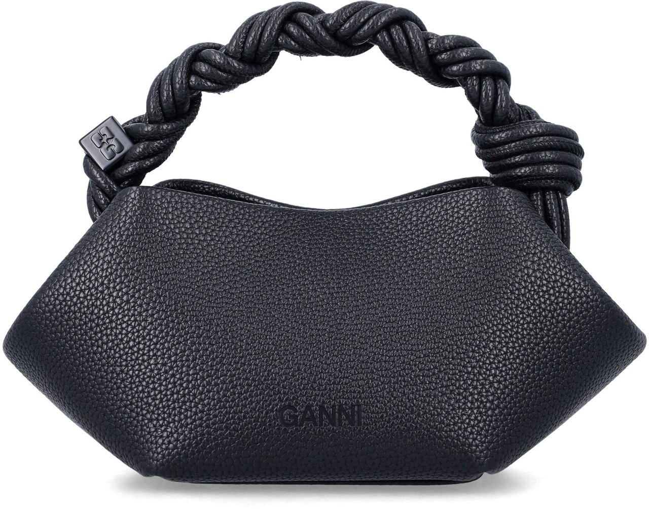 Ganni Bou Mini Grained Nero Zwart