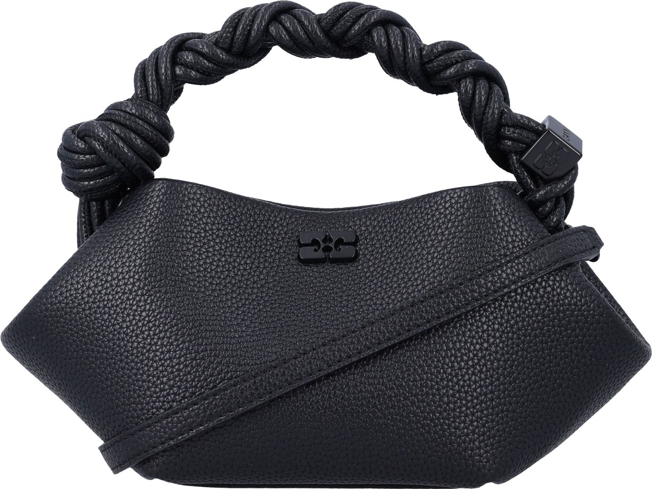 Ganni Bou Mini Grained Nero Zwart