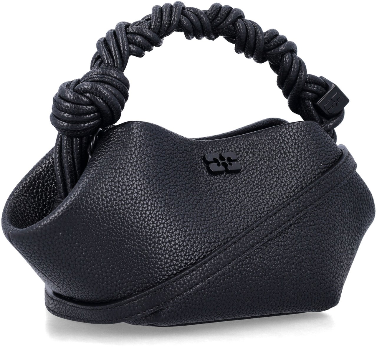Ganni Bou Mini Grained Nero Zwart