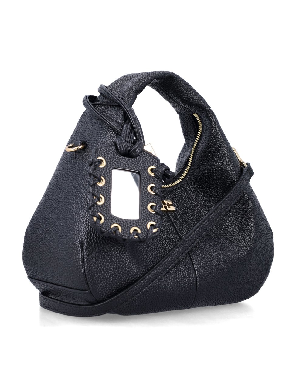 Ganni Ganni black Mini Hobo bag Zwart
