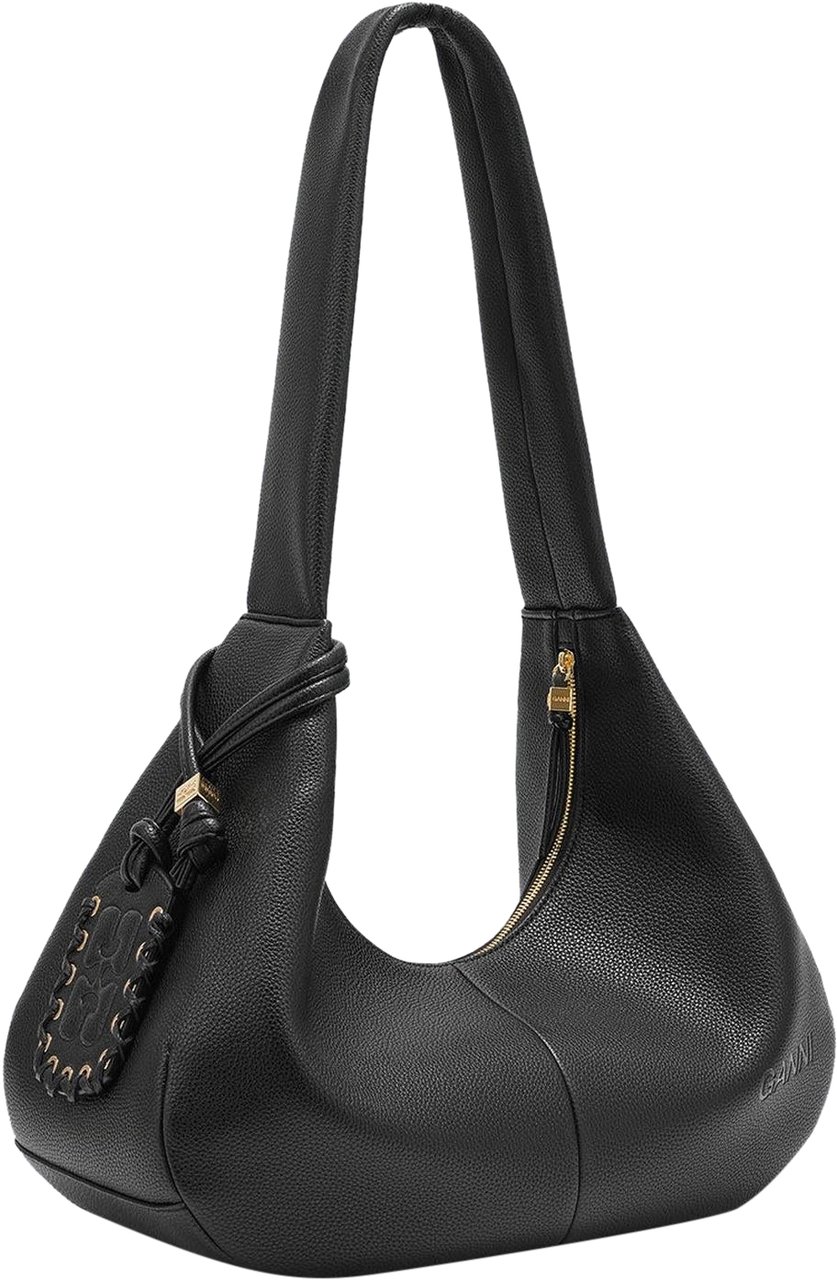Ganni Dames Medium Hobo Bag Zwart