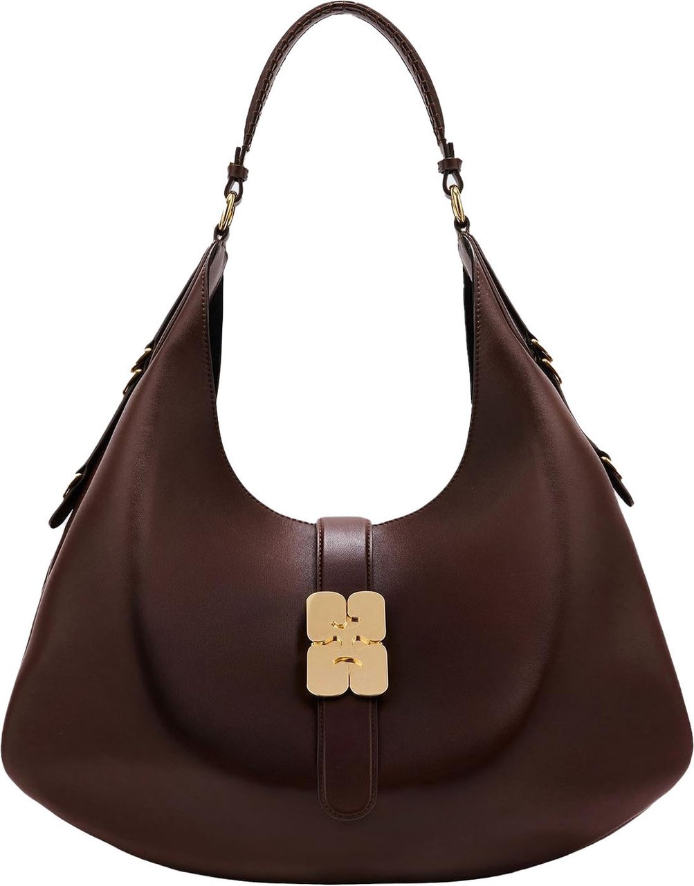 Ganni Dames Kat Bag Large Bruin Bruin