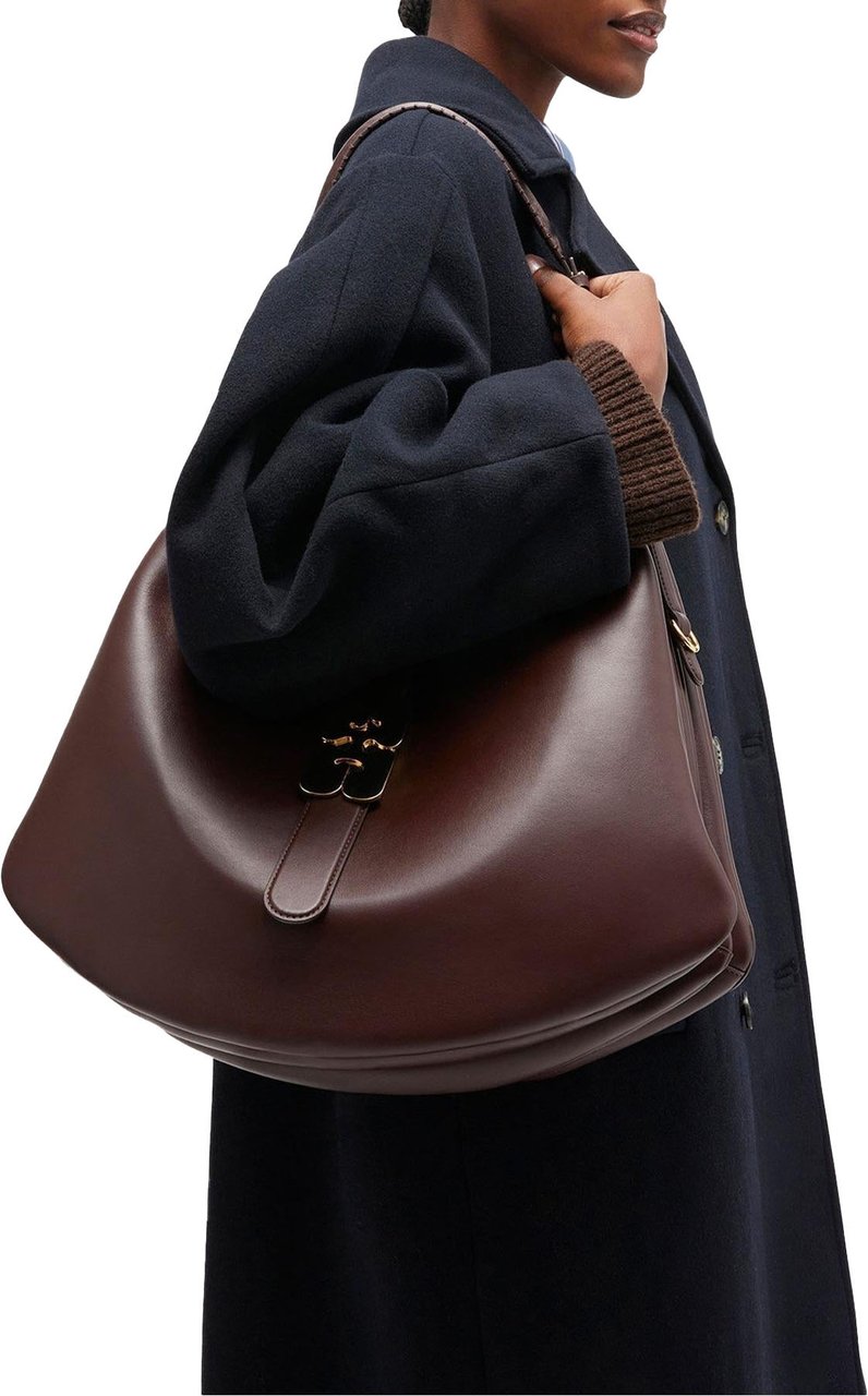 Ganni Dames Kat Bag Large Bruin Bruin