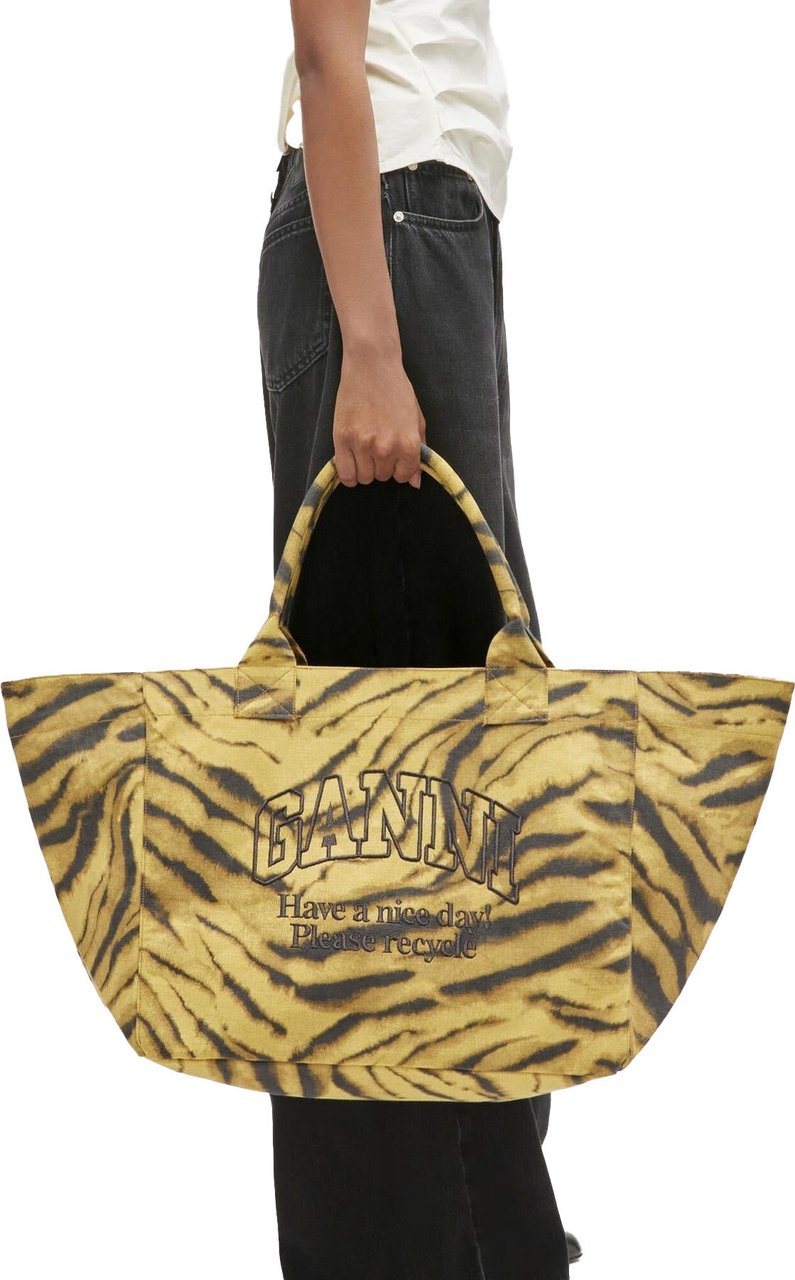 Ganni Dames Shopper XXL Neutraal