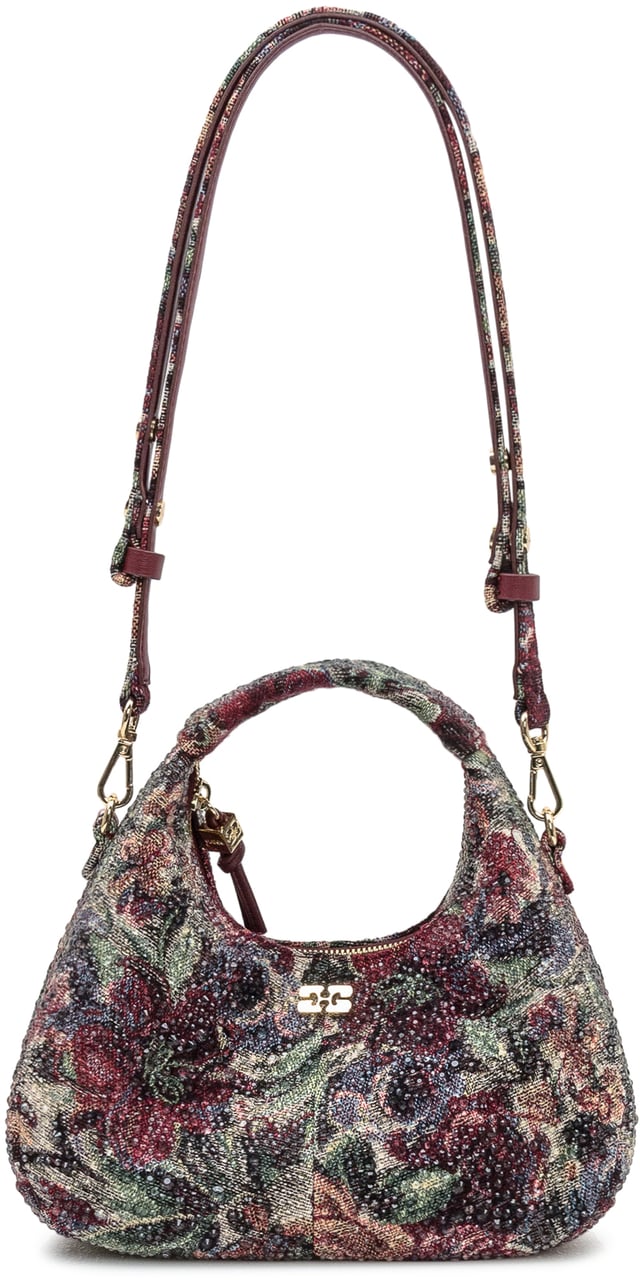 Ganni Ganni Borsa Hobo Mini con Strass Divers